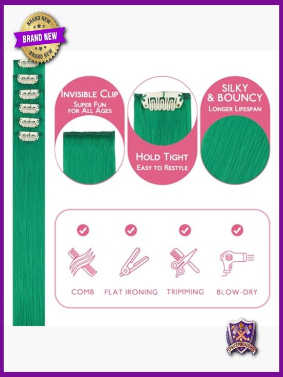 Clip In Hair Extensions Remy Human Hair 24 Inch 6 Pieces Highlight Volume Length main image 6